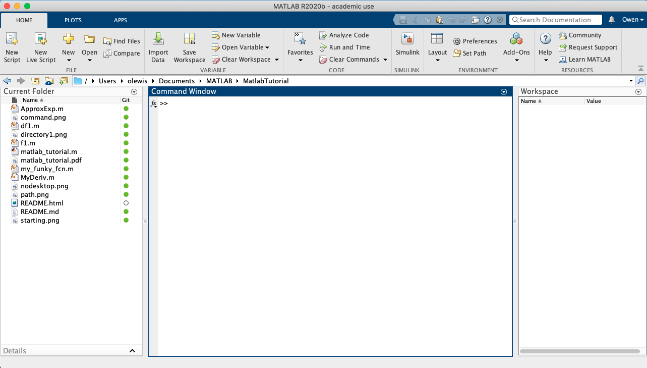 Matlab Environment